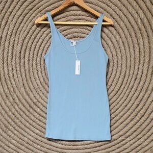 James Perse Women’s Blue Ribbed Knit Tank NWT